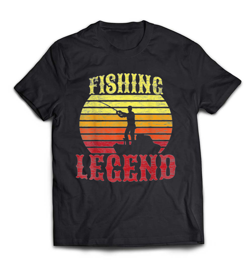 Angler Legend Fishing Gift Sunset T-Shirt: Celebrate Your Fishing Legacy